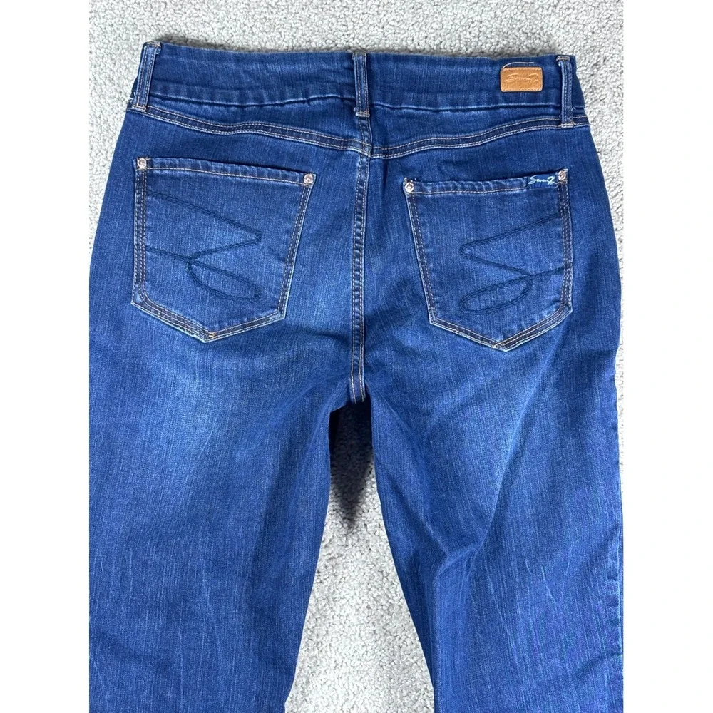 Seven7 Tummy Less High Rise Skinny Jeans Womens Size 12 Dark‎ Wash Denim
